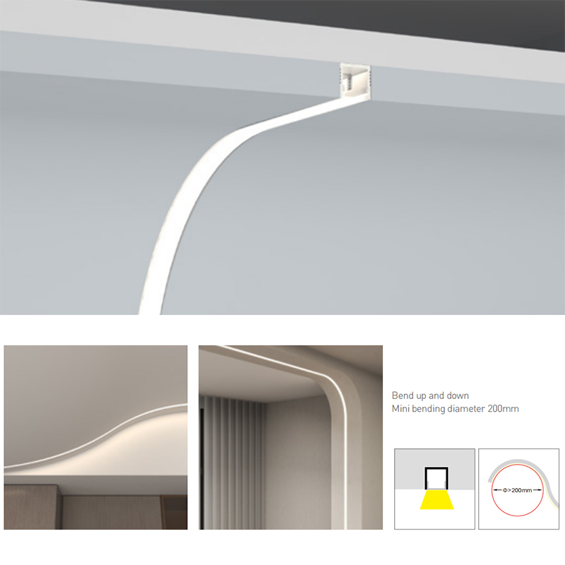 UD Series 1212 Mini Bendable LED Channel - For 10mm LED Tape UD Series 1212 Mini Bendable LED Channel - For 10mm LED Tape